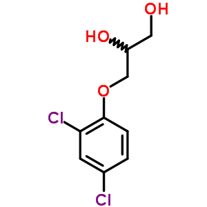 3-(2,4-二氯苯氧基)-1,2-丙二醇结构式_34646-53-2结构式