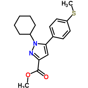 Methyl 1-cyclohexyl-5-(4-methylsulfanyl-phenyl)-1h-pyrazole-3-carboxylate Structure,346684-16-0Structure