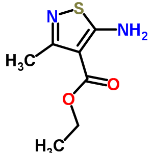 5-氨基-3-甲基异噻唑-4-羧酸乙酯结构式_34859-65-9结构式