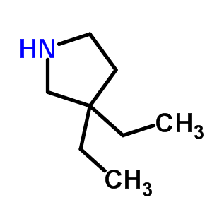 3,3-二乙基吡咯烷结构式_34971-71-6结构式