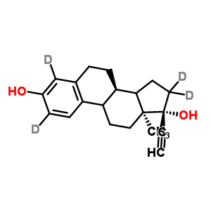 乙炔雌二醇-D4结构式_350820-06-3结构式