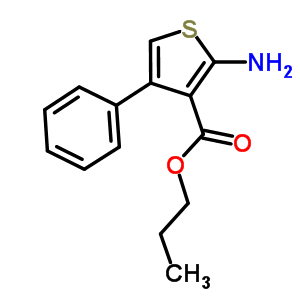 2-氨基-4-苯基噻吩-3-羧酸丙酯结构式_350988-43-1结构式