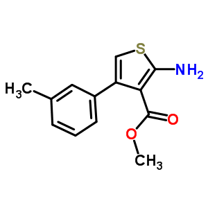 2-氨基-4-(3-甲基苯基)噻吩-3-羧酸甲酯结构式_350997-09-0结构式
