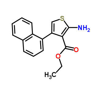 2-氨基-4-(1-萘)噻吩-3-羧酸乙酯结构式_350997-18-1结构式