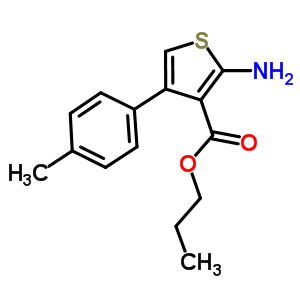 2-氨基-4-(4-甲基苯基)噻吩-3-羧酸丙酯结构式_350997-19-2结构式