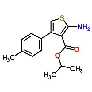 2-氨基-4-(4-甲基苯基)噻吩-3-羧酸异丙酯结构式_350997-25-0结构式