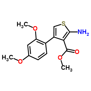 2-氨基-4-(2,4-二甲氧基苯基)噻吩-3-羧酸甲酯结构式_350999-38-1结构式