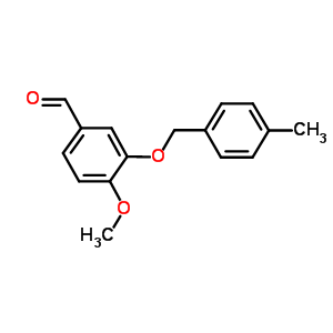 4-甲氧基-3-[(4-甲基苄基)氧基]苯甲醛结构式_351066-34-7结构式