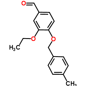 3-乙氧基-4-[(4-甲基苄基)氧基]苯甲醛结构式_351066-35-8结构式