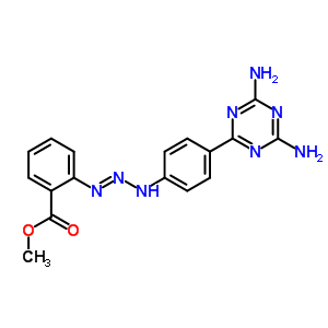 Methyl 2-[[4-(4,6-diamino-1,3,5-triazin-2-yl)phenyl]amino]diazenylbenzoate Structure,35107-26-7Structure