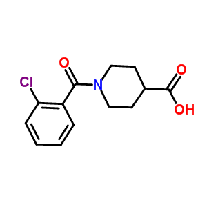1-(2-氯苯甲酰基)哌啶-4-羧酸结构式_352673-16-6结构式