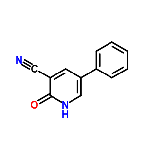1,2-二氢-2-氧代-5-苯基-3-吡啶甲腈结构式_35982-93-5结构式