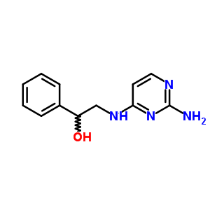 2-[(2-氨基嘧啶-4-基)氨基]-1-苯基-乙醇结构式_3603-50-7结构式