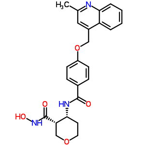 (3R,4R)-tetrahydro-N-hydroxy-4-[[4-[(2-methyl-4-quinolinyl)methoxy]benzoyl]amino]-2H-Pyran-3-carboxamide Structure,362487-78-3Structure