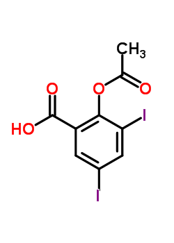 2-乙酰氧基-3,5-二碘苯甲酸结构式_36415-60-8结构式