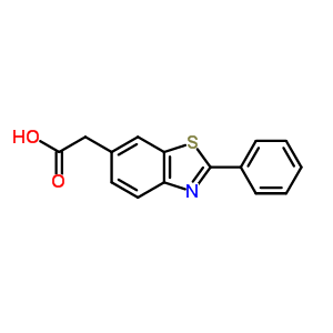 2-苯基-6-苯并噻唑乙酸结构式_36782-39-5结构式