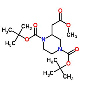 Methyl 1,4-di-boc-piperazine-2-acetate Structure,368441-99-0Structure