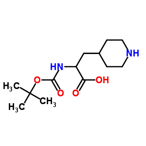 (2S)-2-(tert-Butoxycarbonylamino)-3-(piperidin-4-yl)propanoic acid Structure,368866-13-1Structure