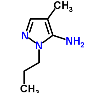 4-甲基-2-丙基-2H-吡唑-3-胺结构式_3702-14-5结构式