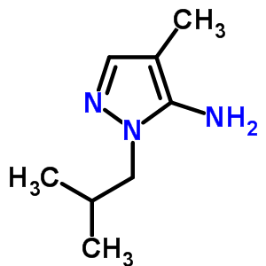 1-异丁基-4-甲基-1H-吡唑-5-胺盐酸盐结构式_3702-15-6结构式