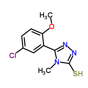 5-(5-氯-2-甲氧基苯基)-4-甲基-4H-1,2,4-噻唑-3-硫醇结构式_370855-34-8结构式