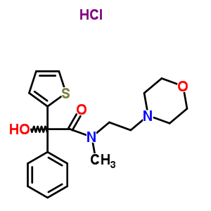 2-Hydroxy-n-methyl-n-(2-morpholin-4-ylethyl)-2-phenyl-2-thiophen-2-ylacetamide hydrochloride Structure,37109-12-9Structure
