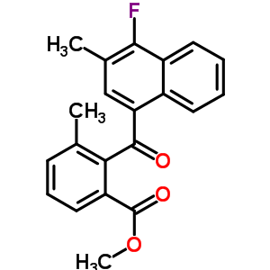 Methyl 2-(4-fluoro-3-methyl-naphthalene-1-carbonyl)-3-methyl-benzoate Structure,37113-10-3Structure