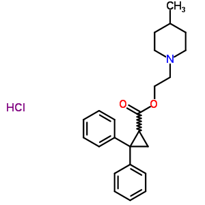 2-(4-Methylpiperidin-1-yl)ethyl 2,2-diphenylcyclopropane-1-carboxylate hydrochloride Structure,37124-13-3Structure