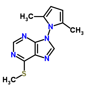 9-(2,5-二甲基-1H-吡咯-1-基)-6-(甲基硫代)-9H-嘌呤结构式_37154-81-7结构式