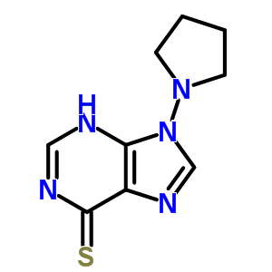 9-吡咯烷-1-基-3H-嘌呤-6-硫酮结构式_37154-84-0结构式