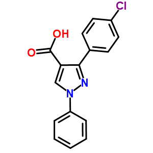 3-(4-氯苯基)-1-苯基-1H-吡唑-4-羧酸结构式_372107-14-7结构式