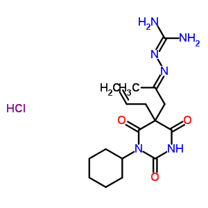 2-[1-(1-Cyclohexyl-2,4,6-trioxo-5-prop-2-enyl-1,3-diazinan-5-yl)propan-2-ylideneamino]guanidine hydrochloride Structure,37402-19-0Structure