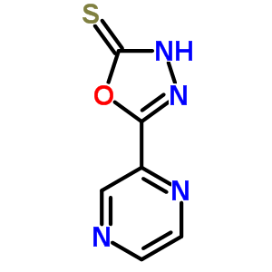 5-吡嗪-1,3,4-噁二唑-2-硫酮结构式_37545-39-4结构式