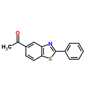 2-苯基-5-乙酰基苯并噻唑结构式_37554-60-2结构式