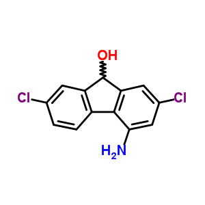 4-氨基-2,7-二氯-9h-芴-9-醇结构式_37558-69-3结构式