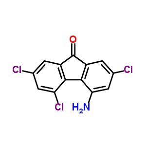 4-氨基-2,5,7-三氯-芴-9-酮结构式_37568-13-1结构式