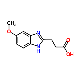 3-(5-甲氧基-1H-苯并咪唑-2-基)丙酸结构式_37640-73-6结构式