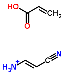 2-丙烯酸与 2-丙烯腈聚合物铵盐结构式_37809-64-6结构式