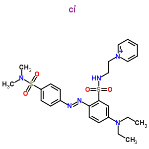 5-二乙基氨基-2-[4-(二甲基氨基磺酰基)苯基]偶氮-N-(2-吡啶-1-基乙基)苯磺酰胺氯化物结构式_38051-02-4结构式