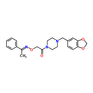Acetophenone o-[[4-(3,4-methylenedioxybenzyl)piperazino]carbonylmethyl ]oxime Structure,38063-85-3Structure