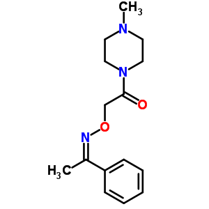苯乙酮 o-[(4-甲基哌嗪)羰基甲基]肟结构式_38063-86-4结构式