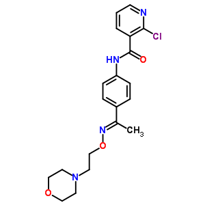 4’-(2-Chloronicotinoylamino)acetophenone o-(2-morpholinoethyl)oxime Structure,38063-91-1Structure