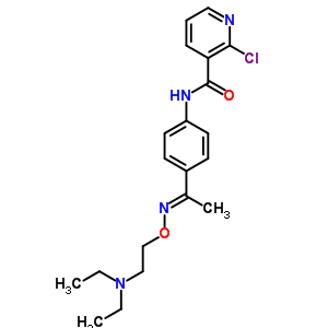 4’-(2-Chloronicotinoylamino)acetophenone o-(2-diethylaminoethyl)oxime Structure,38063-92-2Structure