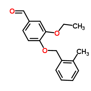 3-乙氧基-4-[(2-甲基苄基)氧基]苯甲醛结构式_381680-28-0结构式