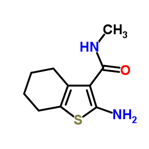 2-氨基-n-甲基-4,5,6,7-四氢-1-苯并噻吩-3-羧酰胺结构式_38201-62-6结构式