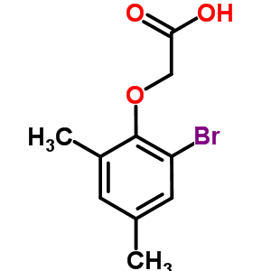 (2-溴-4,6-二甲基苯氧基)乙酸结构式_38206-98-3结构式