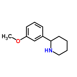 2-(3-甲氧基苯基)哌啶结构式_383128-22-1结构式