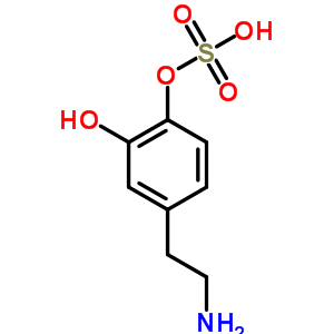 [4-(2-氨基乙基)-2-羟基苯基]氢硫酸盐结构式_38339-02-5结构式