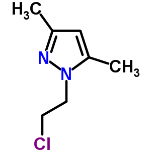 1-(2-氯-乙基)-3,5-二甲基-1H-吡唑结构式_38460-08-1结构式