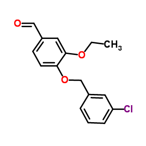 4-[(3-氯苄基)氧基]-3-乙氧基苯甲醛结构式_384857-22-1结构式